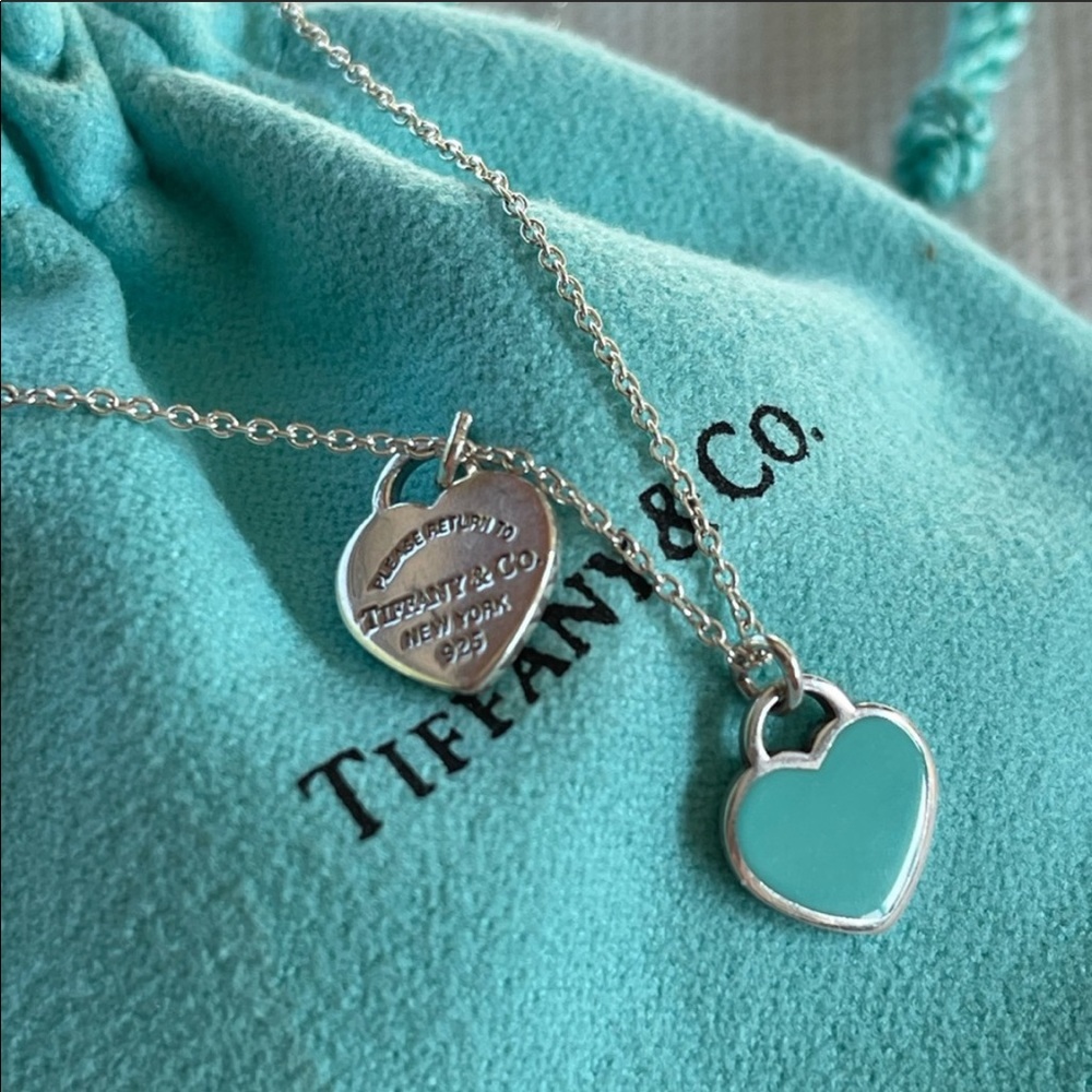Authentic Tiffany & Company Double Heart Pendant.